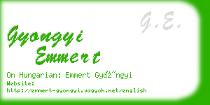 gyongyi emmert business card